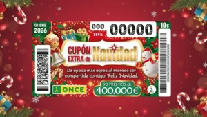 El cupón Extra de Navidad de la ONCE 2026 ofrece grandes premios.