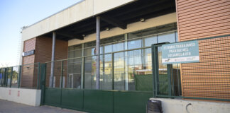 Fachada de la piscina cubierta de Paiporta en construcción