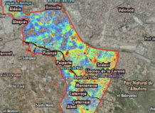 Mapa de la simulación hidráulica de la DANA en l'Horta Sud