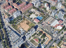 Vista aérea de la parcela destinada al Conservatorio Profesional de Danza en Safranar.