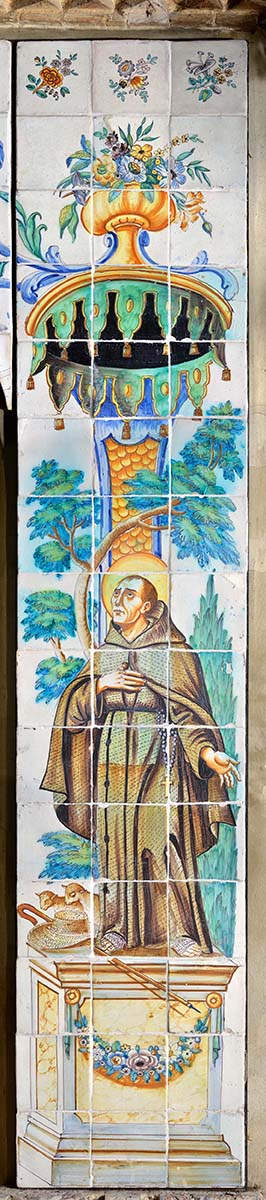 Panel cerámico de la Casa Museo Benlliure con San Pascual Bailón y San Felipe Neri