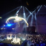 Espectáculo aéreo en Valencia durante el Doimingo de Cridida