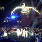 Espectáculo de luces y danza en Valencia durante el Doimingo de Cridida