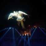 Espectacular espectáculo de luces en Valencia durante el Doimingo de Cridida.