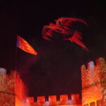 Representación de un dragón volador en el evento Doimingo de Cridida en Valencia