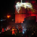 Espectáculo de luces y danza en Valencia durante la Cridida