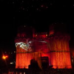 Espectáculo de luces y danza en Valencia durante el Domingo de Cridida