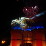 Espectáculo de luces y fuegos artificiales en Valencia