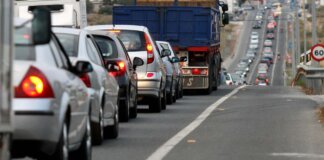 Retenciones de tráfico en la A-7 a causa de un accidente.