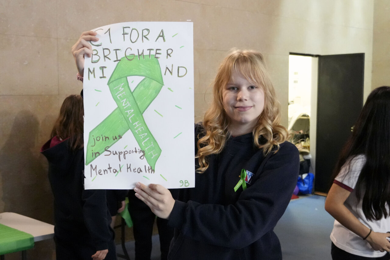 Alumnos de BSV duranta la Semana de la Salud Mental 