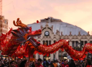 Torrent acogerá el Año Nuevo Chino 2026 tras la suspensión de los actos en València por la borrasca Oriana Desfile del Año Nuevo Chino con dragón en Valencia