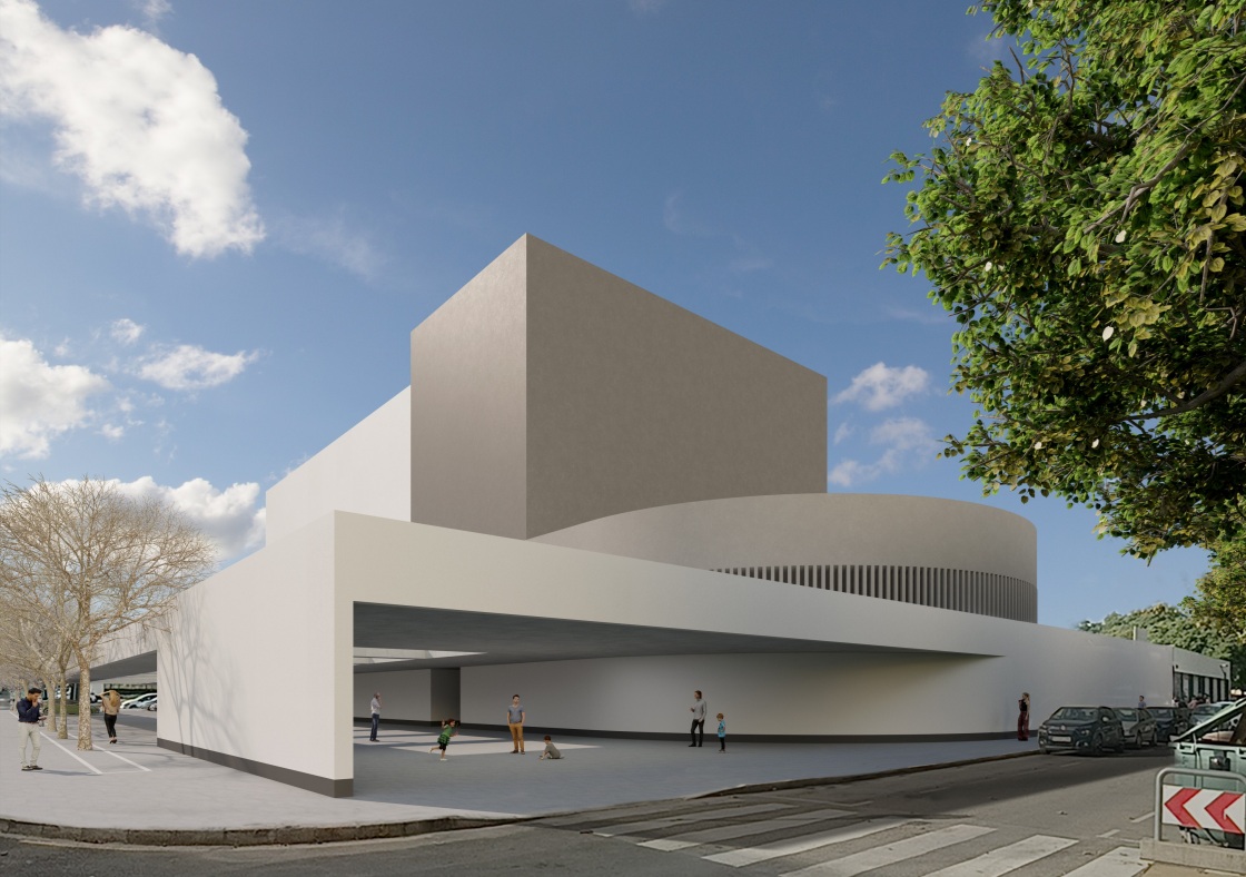 Diseño arquitectónico del auditorio-refugio en Xirivella