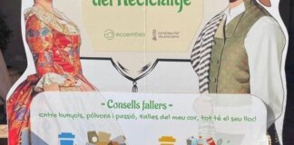 Cartel de la campaña 'El Racó del Reciclatge' para fomentar el reciclaje en Fallas