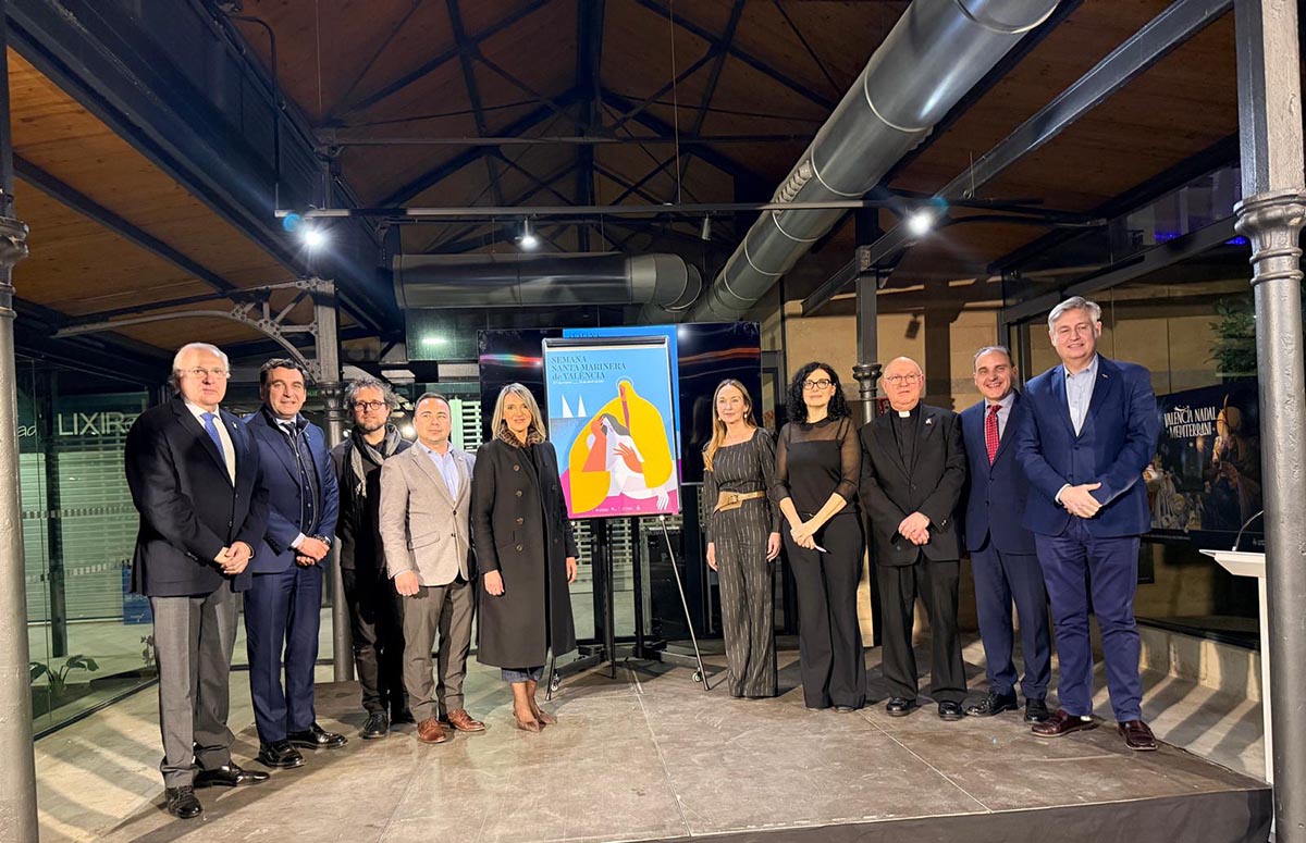 Presentación del cartel de la Semana Santa Marinera en el Mercado del Grao.