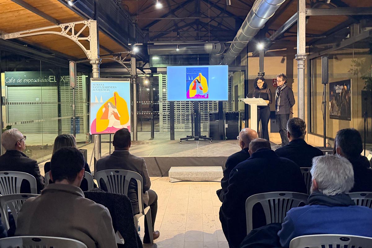 Presentación del cartel de la Semana Santa Marinera en el Mercat del Grau
