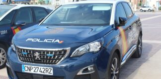 Vehículo de la Policía Nacional en una intervención en Valencia