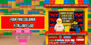 Banner de la Feria Friki Solidaria y Talleres LEGO en Torrent