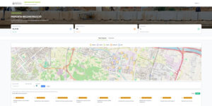 Interfaz de la nueva web de reconstrucción en Paiporta con mapa interactivo
