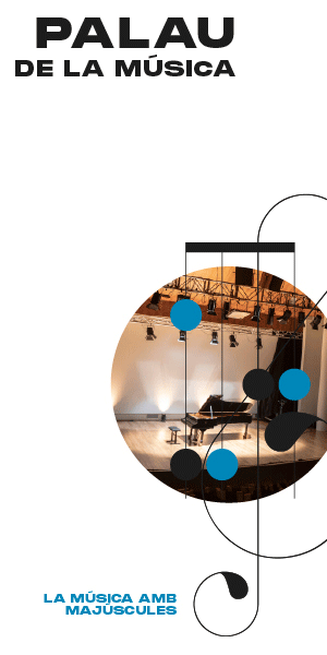 Palau de la Música Banner del Palau de la Música con piano y notas musicales