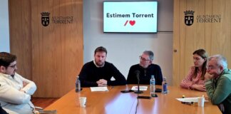 Rueda de prensa del PSPV en Torrent sobre moción de confianza