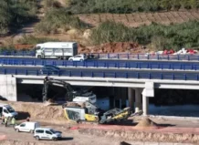 El Ministerio de Transportes inicia la fase final de la reconstrucción de la A-7 tras la DANA Obras de reconstrucción del viaducto sobre el Barranco del Poyo en la A-7