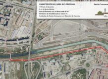València licita les obres del carril bici que prolongarà el Jardí del Túria fins al Pont de les Drassanes Mapa del nuevo carril bici y peatonal en el Jardí del Túria