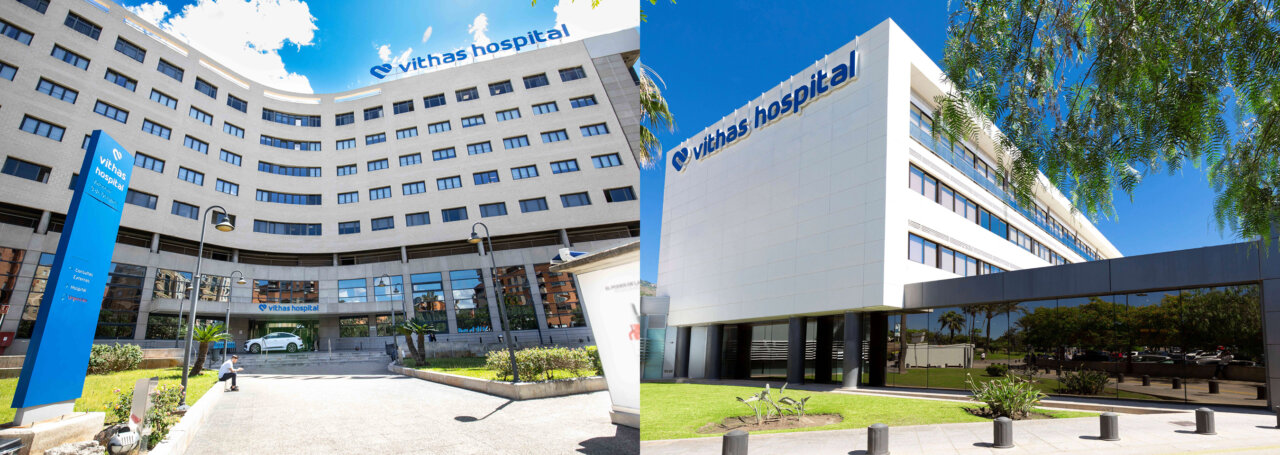 Edificios de los hospitales Vithas Xanit Internacional y Vithas Valencia 9 de Octubre