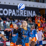 Jugadoras del Valencia Basket femenino celebrando en la Copa de la Reina 2026