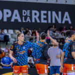 Jugadoras del Valencia Basket celebrando en la Copa de la Reina 2026