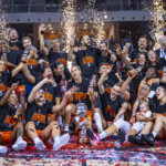 Jugadoras del Valencia Basket celebrando su victoria en la Copa de la Reina 2026.