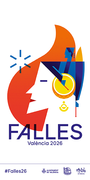 Fallas Valencia 2026 Cartel de las Fallas de Valencia 2026 con diseño colorido