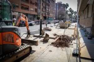 Obras de ajardinamiento en las calles Germanies y San Valeriano en Torrent