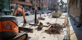Obras de ajardinamiento en las calles Germanies y San Valeriano en Torrent