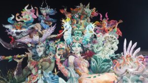 Falla Convento Jerusalén durante la gala de premios falleros