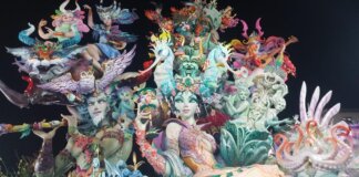 Falla Convento Jerusalén durante la gala de premios falleros