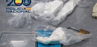 Muestra de droga confiscada por la policía en Mislata