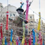 Gran figura en la mascletà de las Fallas 2026 en Valencia