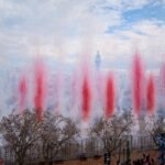 Explosión de fuegos artificiales en la mascletà de Fallas 2026