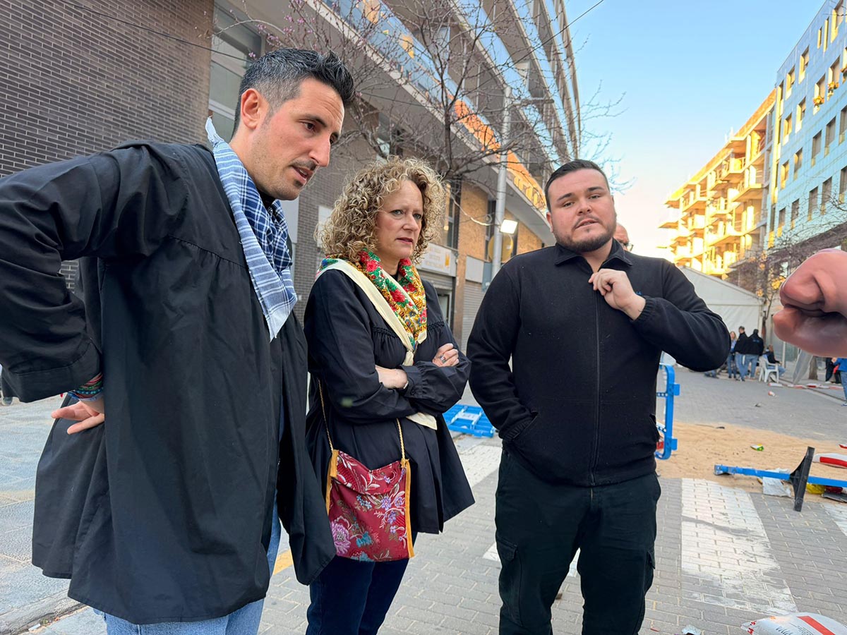 Falla Escultor Vicente Pallardó caída por fuertes vientos en Torrent