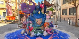 Monumento fallero infantil de la Falla El Jardí en Albal