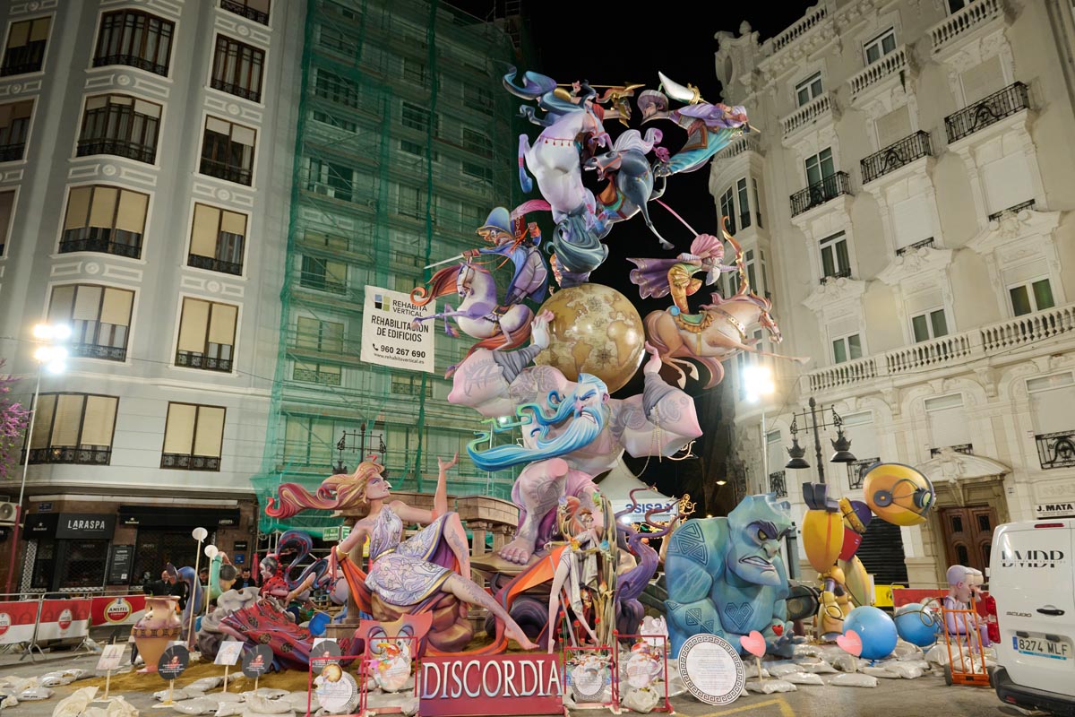 Falla de la discordia en las Fallas 2026 de Valencia
