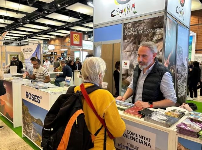 Stand de la Generalitat Valenciana en la feria de turismo activo en Lyon