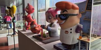 Exposición de ninots en el museo Ciència i Falles de la UPV