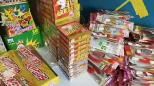 Artículos pirotécnicos confiscados por la Guardia Civil en Valencia