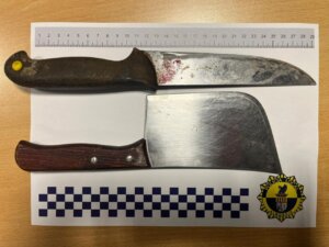 Cuchillos decomisados por la Policía Local de Alboraya en una intervención