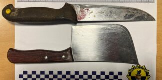 Cuchillos decomisados por la Policía Local de Alboraya en una intervención