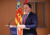 Juanfran Pérez Llorca durante su discurso como president de la Generalitat