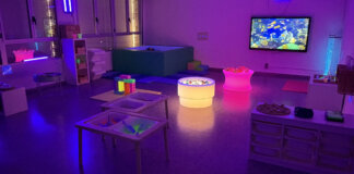 Aula sensorial en el CEIP La Constitució con luces y materiales educativos
