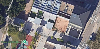 Vista aérea del nuevo paseo Guillem Agulló y Salvador en Foios