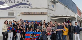 La Peña Alboraia se presentó en un evento en Vent de Nit con la presencia de autoridades y aficionados.